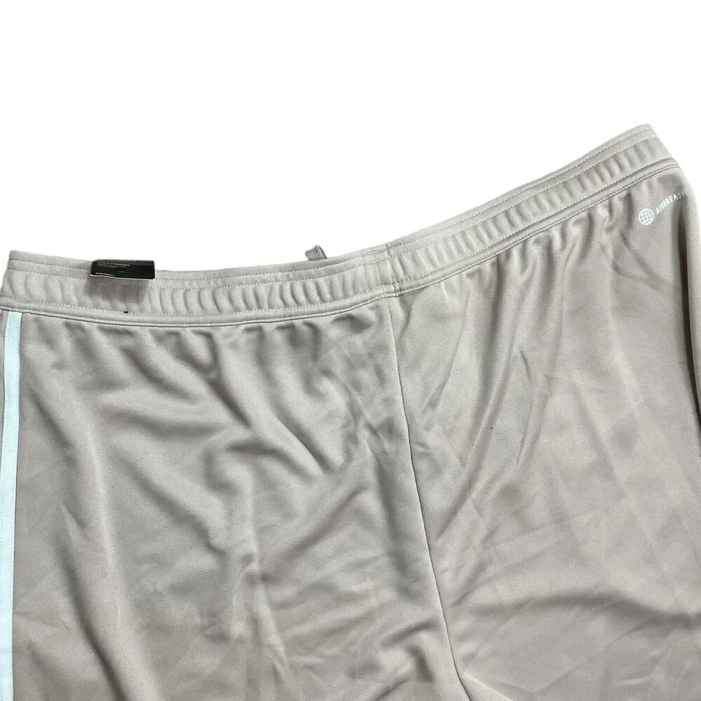 adidas Men's Beige Sweatpants with White Stripes